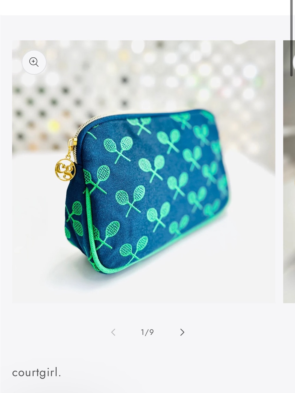 ๐พ Court Girl Tennis Racket Print Zipper Pouch - Picture 4 of 5
